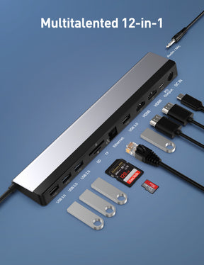 RAVPower 12-in-1 USB-C Docking Station DK003