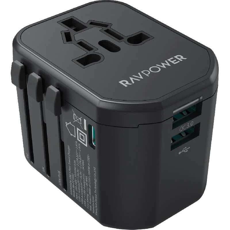 RAVPower RP-PC1033 20W 3-Port Travel Charger Universal Power Adapter