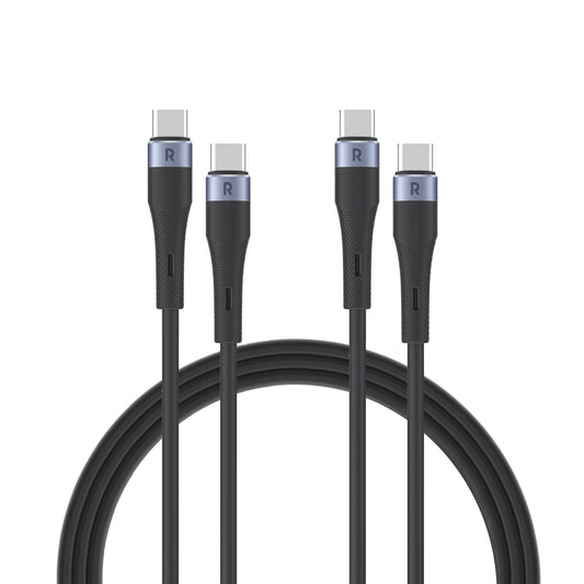 2 Pack RAVPower 60W Charge & Sync 60W Silicone C-C Cable 1M RP-CB1038