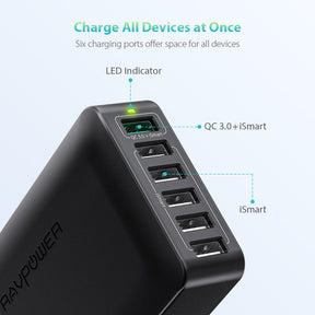 Turbo 60W 6-Port Desktop Charger-RAVPower