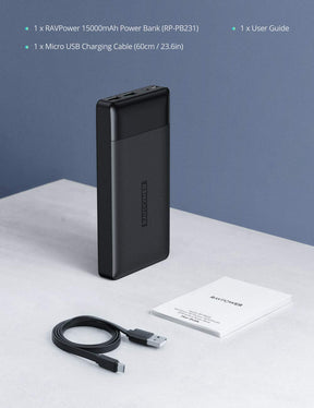 iPhone12 PD Pioneer 15000mAh 30W Portable Charger Tri-Output Power Bank-RAVPower