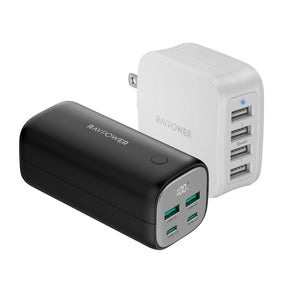 RAVPower RP-PB208Pro Power Bank & RP-PC026 Wall Charger Bundle