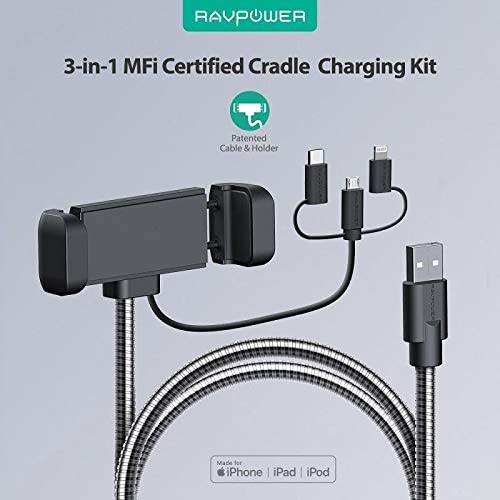 0.6m- 3 in 1 Multiple USB Charging Cable Stainless