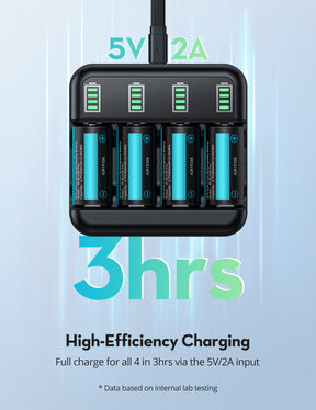 Rechargeable CR123A Lithium Batteries, 8 Pack 3.7V 850mAh Batteries-RAVPower
