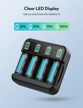 Rechargeable CR123A Lithium Batteries, 8 Pack 3.7V 850mAh Batteries-RAVPower