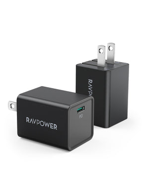 USB-C Charger, RAVPower 2-Pack 30W Power Delivery Wall Charging Adapter [GaN Tech] 2024