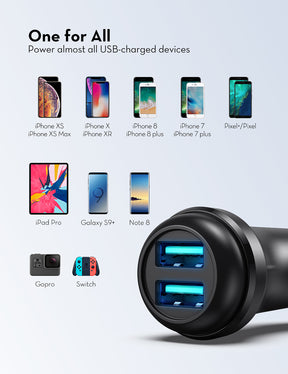 RAVPower Turbo 36W 2-Port Car Charger