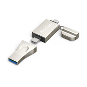 HooToo Flash Drive 3 in 1 External Drive, USB 3.1 Memory Backup Stick-RAVPower