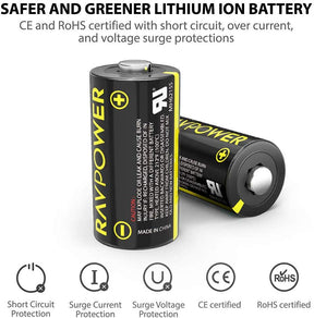 RAVPower CR123A 3V Lithium Battery-RAVPower