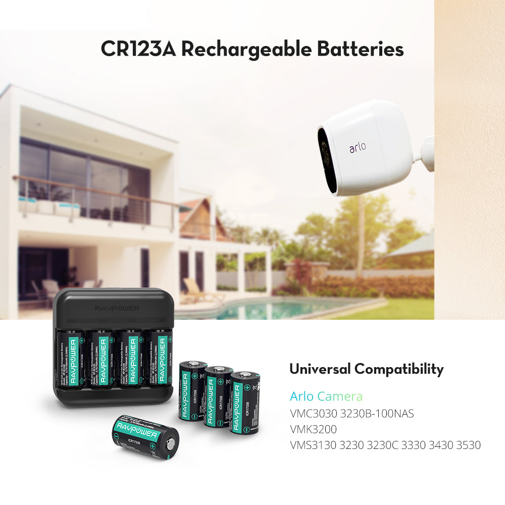 CR123A Rechargeable Battery With a USB Cable-RAVPower