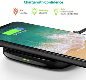 Fast Wireless Charger Qi-Certified 10W Charging Stand-RAVPower