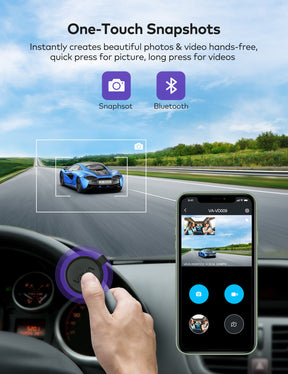 VAVA 2K Dual Dash Cam with Car Charger