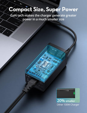 120W 4-Port Desktop USB Charging Station-RAVPower