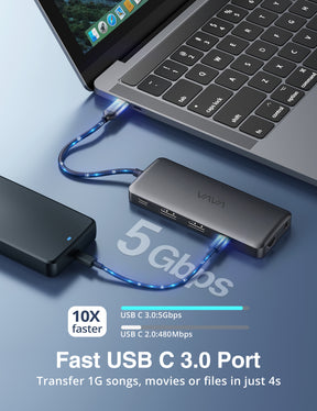 VAVA USB C Hub, 11-in-1 Docking Station with Dual 4K HDMI, 4 USB Ports, 100W PD Charging-RAVPower