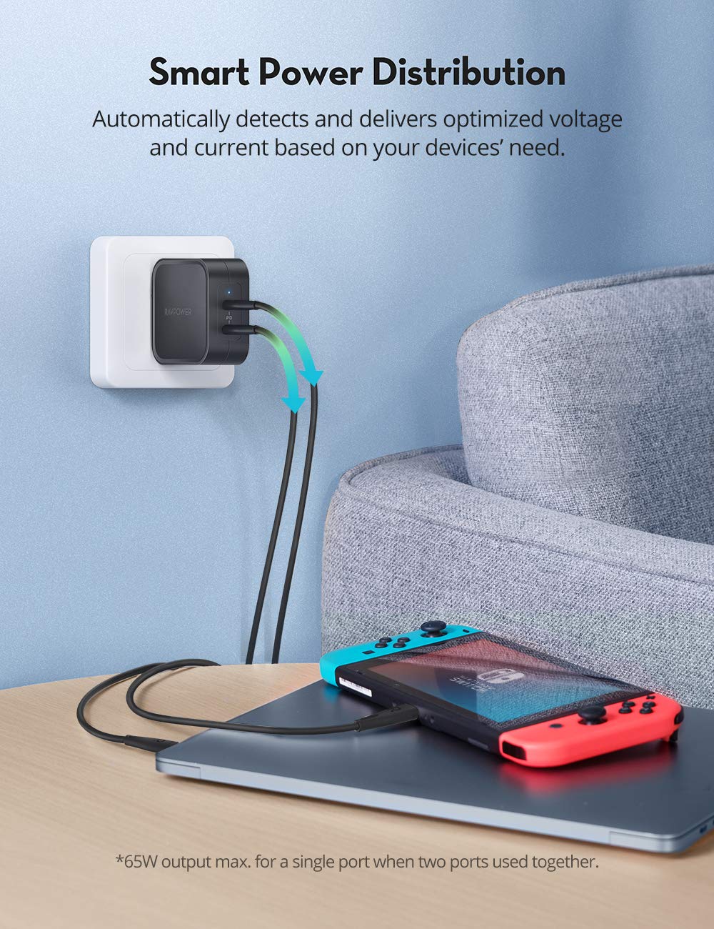 iPhone12 PD Pioneer 90W GaN Tech Type C Wall Charger-RAVPower